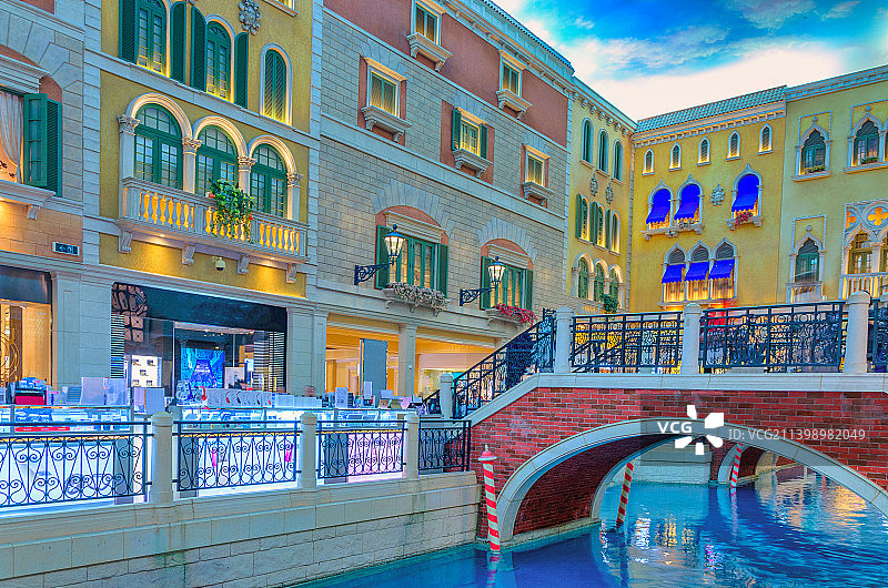 澳门威尼斯人度假村酒店大运河商业街图片素材