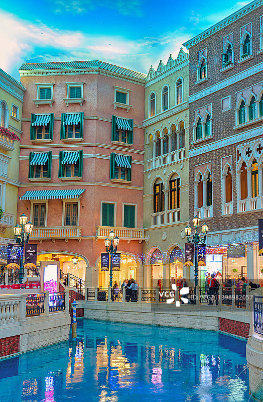 澳门威尼斯人度假村酒店大运河商业街图片素材