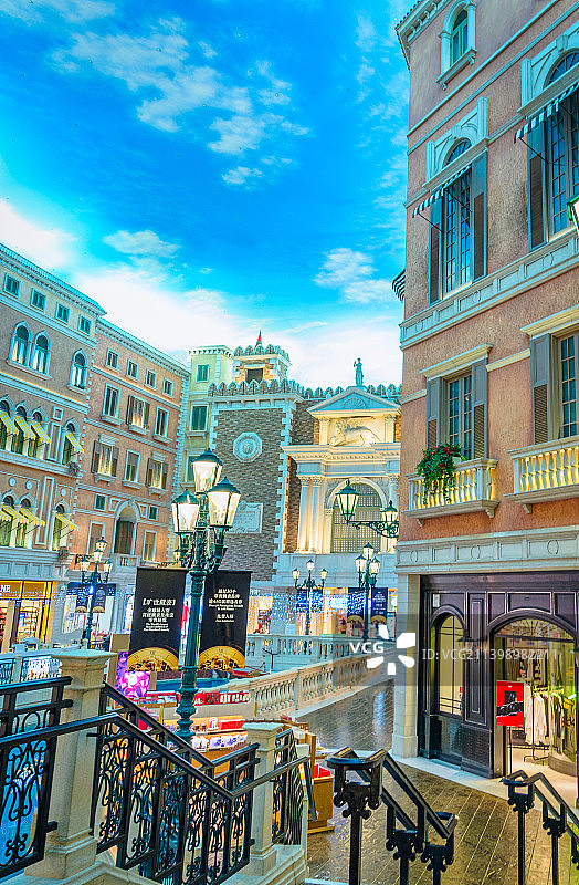 澳门威尼斯人度假村酒店大运河商业街图片素材