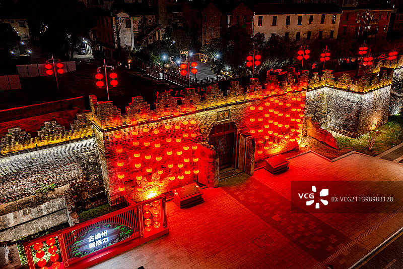 中国广东省肇庆市端州区端州古城披云楼图片素材