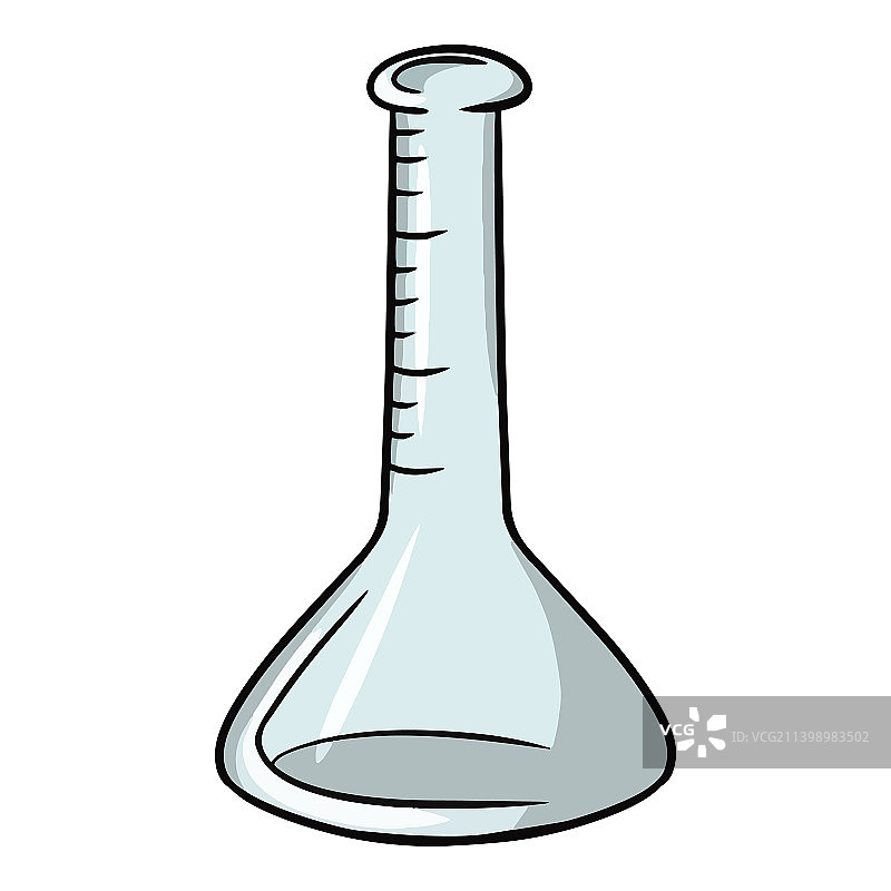 用于实验的高透明玻璃三角烧瓶图片素材
