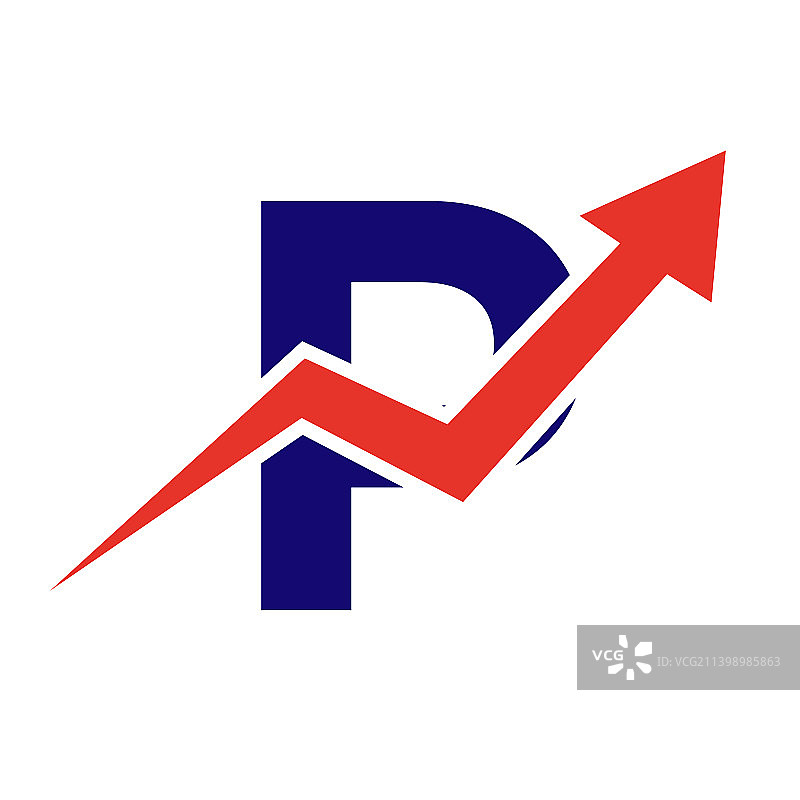 字母P金融理财logo设计图片素材