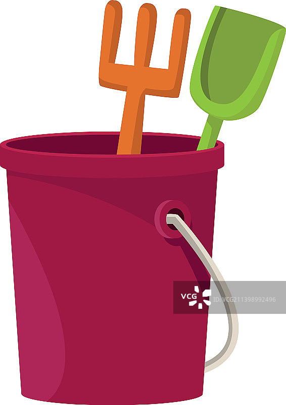 沙桶和工具图片素材