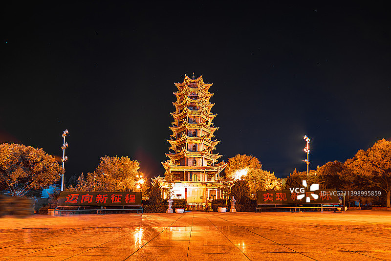 张掖木塔图片素材