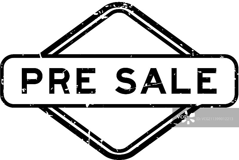 黑色预售文字橡胶印章图片素材