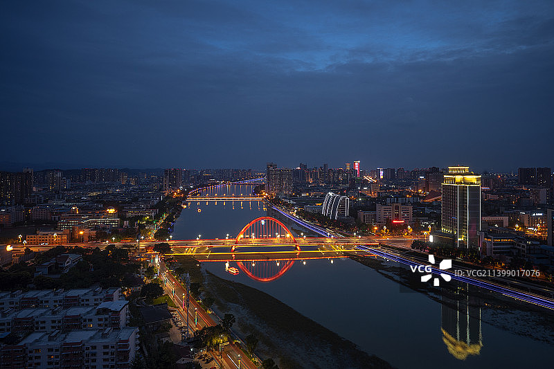 四川省德阳市夜景风光图片素材