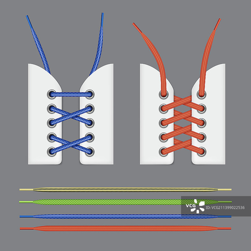 彩色鞋带纹理特写图片素材