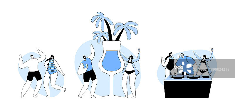 青少年跳舞和饮酒图片素材