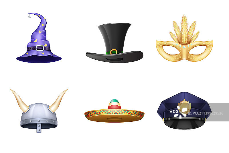 帽子、墨西哥帽、面具、维京人素材图片素材