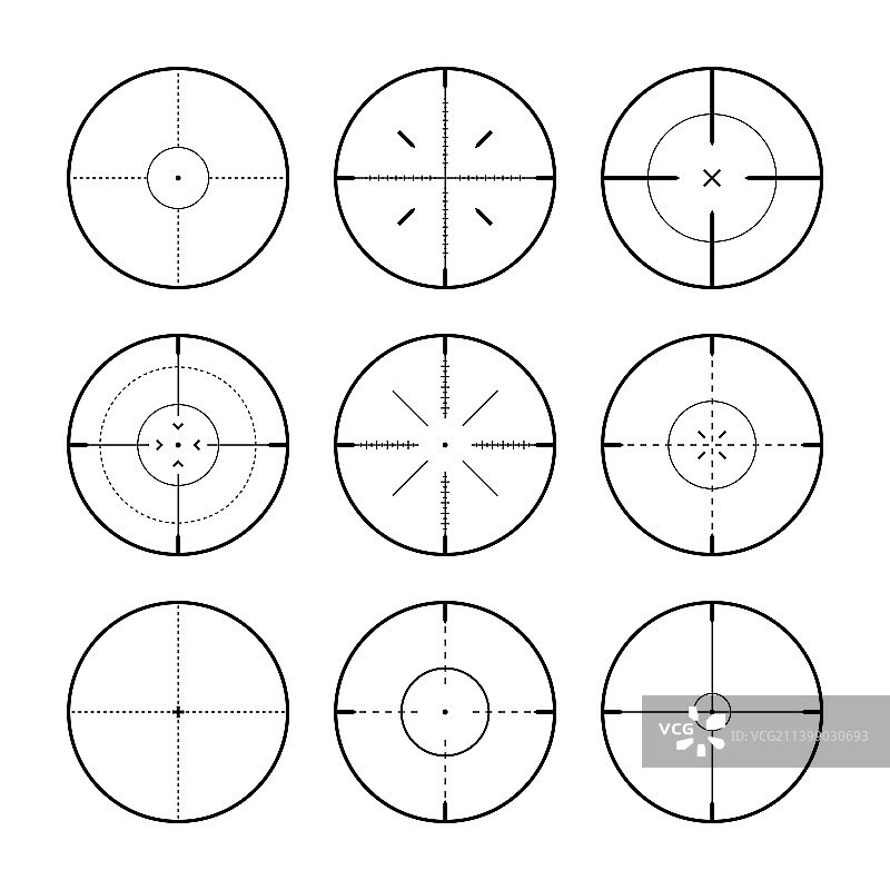 各种狙击步枪瞄准镜光学武器图片素材