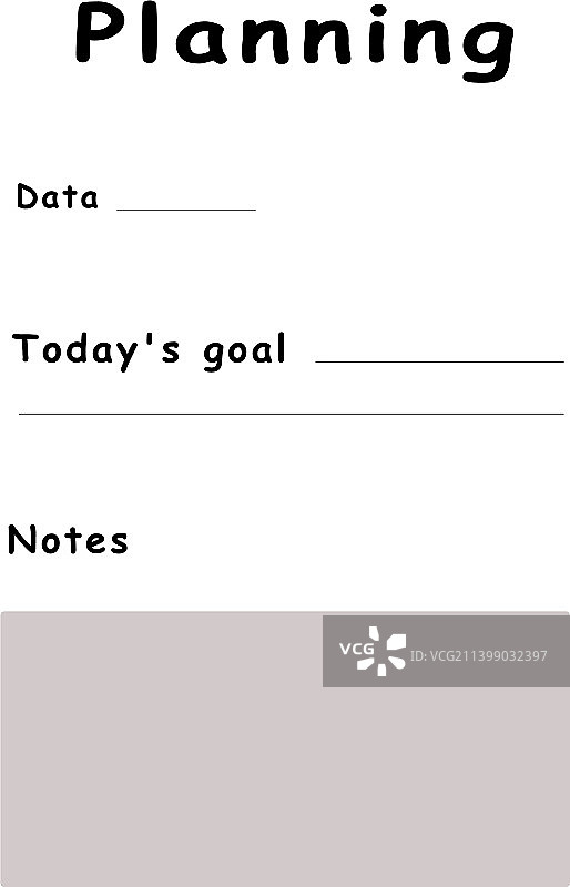 现代数字计划模板图片素材