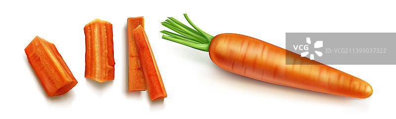 带绿叶的胡萝卜图片素材