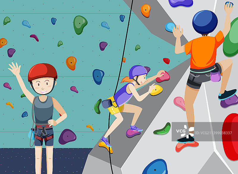 室内攀岩馆图片素材