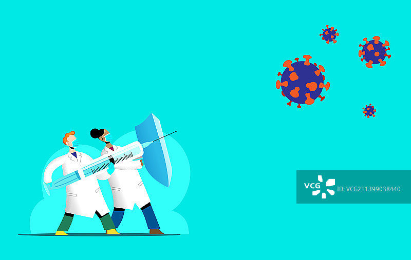 医生团队对抗新冠图片素材