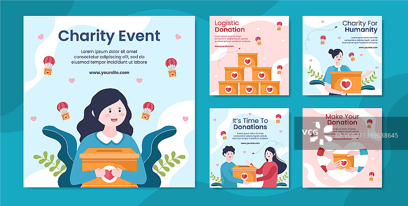 世界人道主义日社交媒体帖子模板图片素材