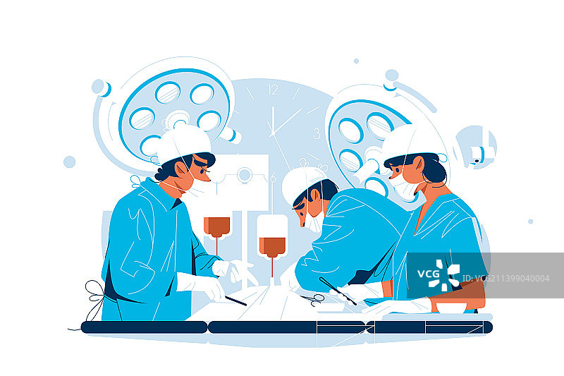 外科医生和护士进行手术图片素材