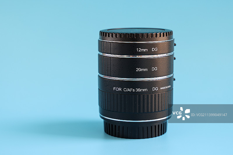 摄影器材：微距拍摄镜头延长环图片素材