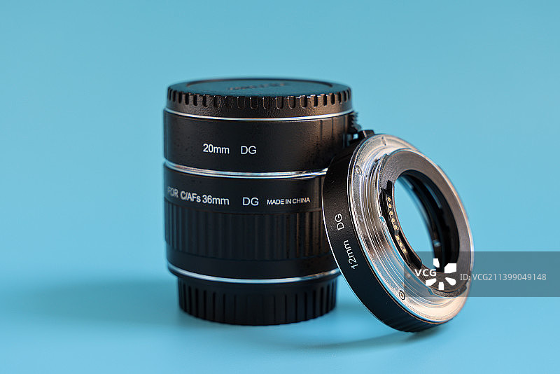 摄影器材：微距拍摄镜头延长环图片素材