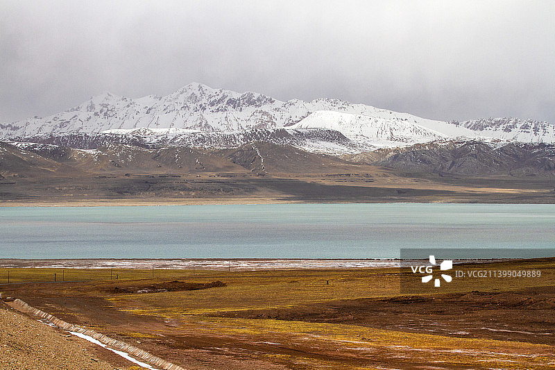 G219阿里狮泉河镇到日土县沿途风光图片素材