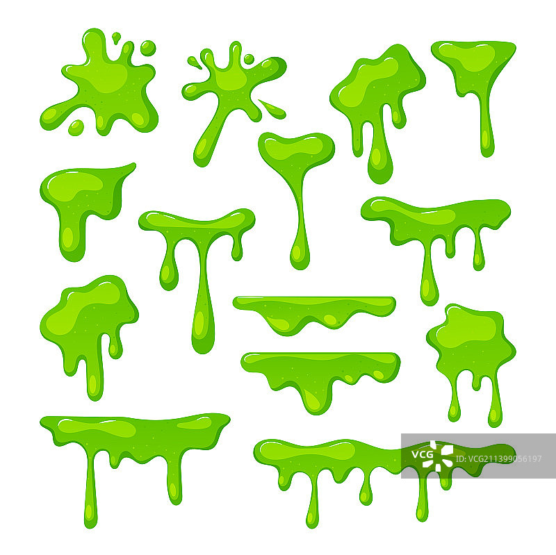 绿色有毒黏液飞溅液体合集图片素材