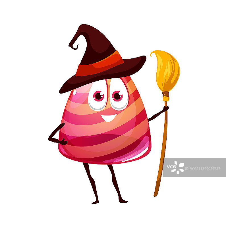 卡通万圣节糖果女巫图片素材