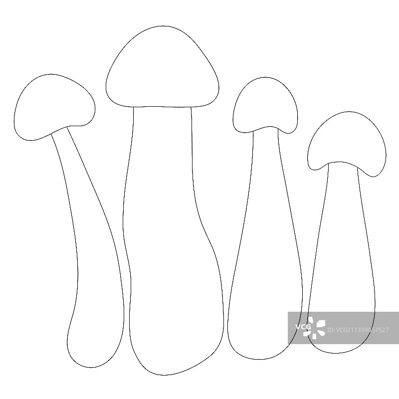 简约蘑菇套装图片素材