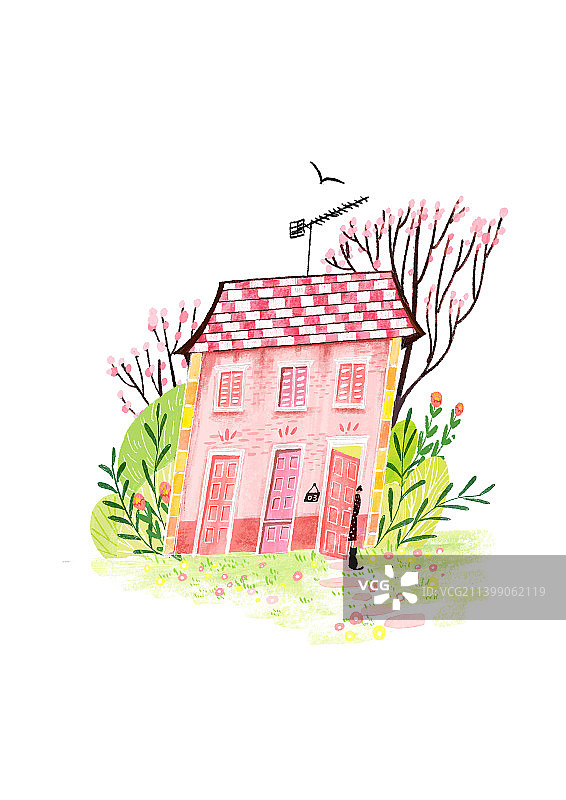 漂亮的小房子图片素材