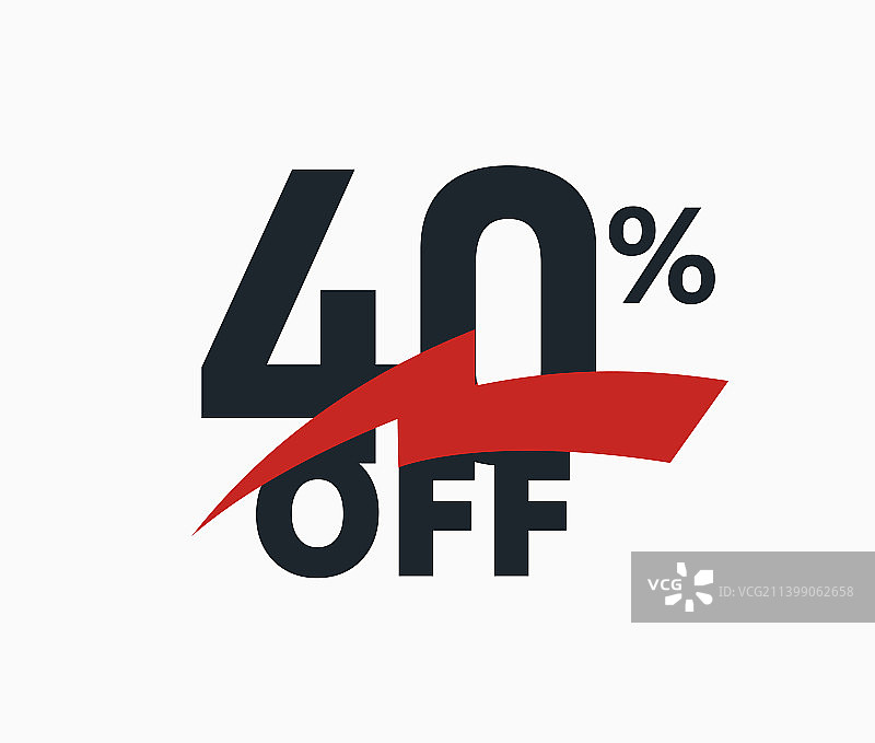 40%折扣横幅，百分之四十促销图片素材