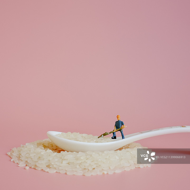 微缩世界  大米生产现场  米 创意 五谷杂粮图片素材