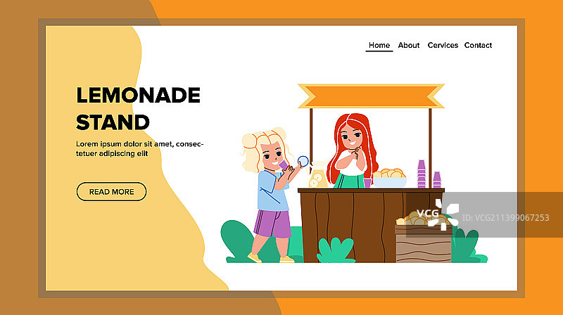 出售新鲜饮品的柠檬水摊位图片素材