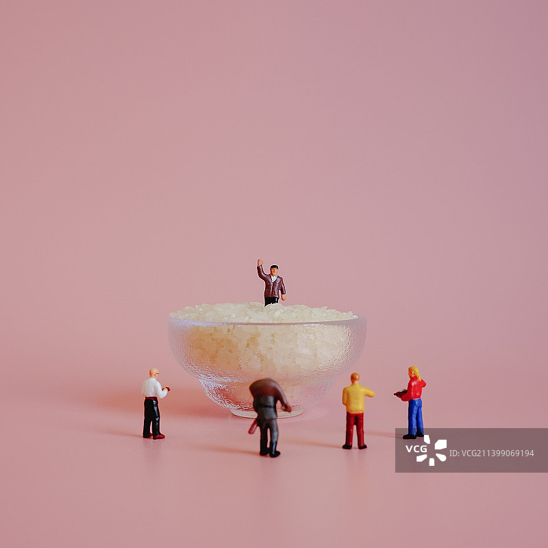 宣布丰收 微缩世界  五谷杂粮 米 创意图片素材