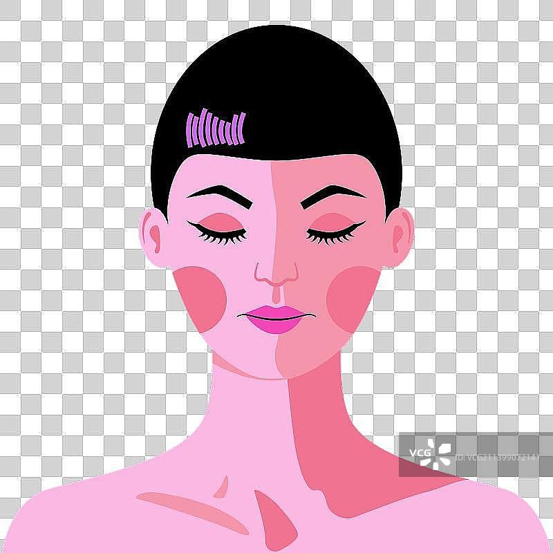 沉思的少女图片素材