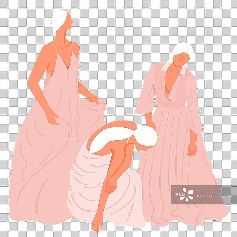 3女性群像暖色优雅图片素材