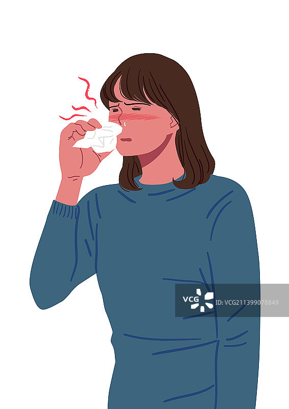 疾病、健康护理、健康生活、花粉症、感冒、纸巾图片素材