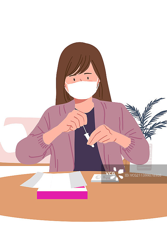 自诊断试剂盒，新冠病毒，奥密克戎图片素材