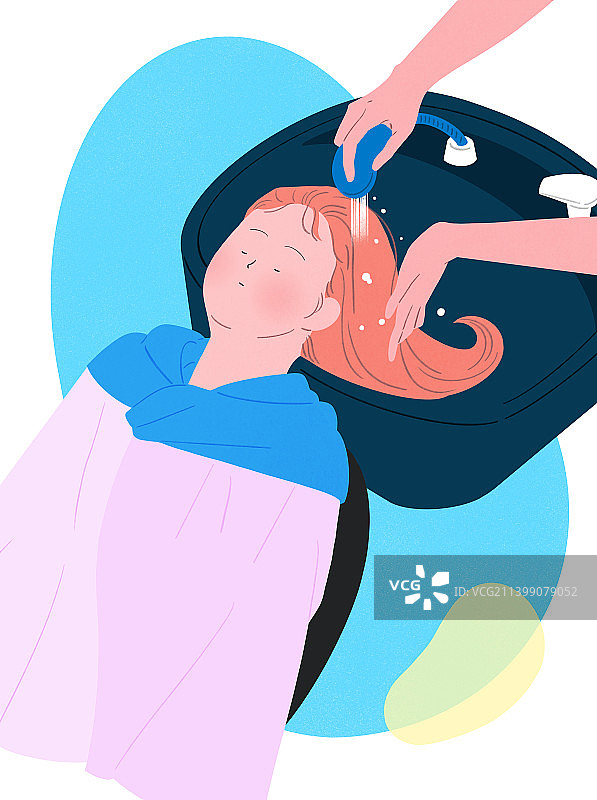 发型、美容院、洗发、洗发、香波图片素材