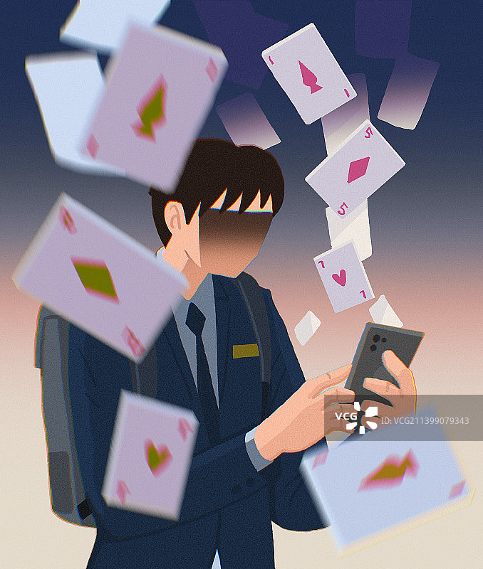 插图示意图，少年专属，少年犯罪，赌博，救赎，绝望图片素材