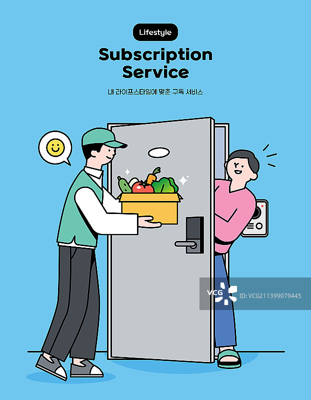 订阅服务、个性化消费、OTT、气泡对话框、配送图片素材