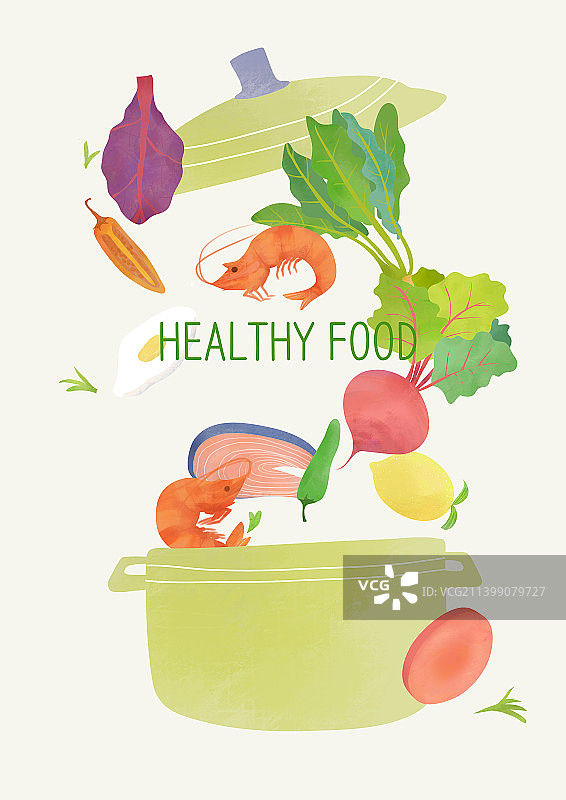 健康食品、健康生活、健康护理、蔬菜、食材、锅、虾海鲜、三文鱼海鲜图片素材
