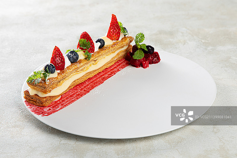 法式千层酥图片素材