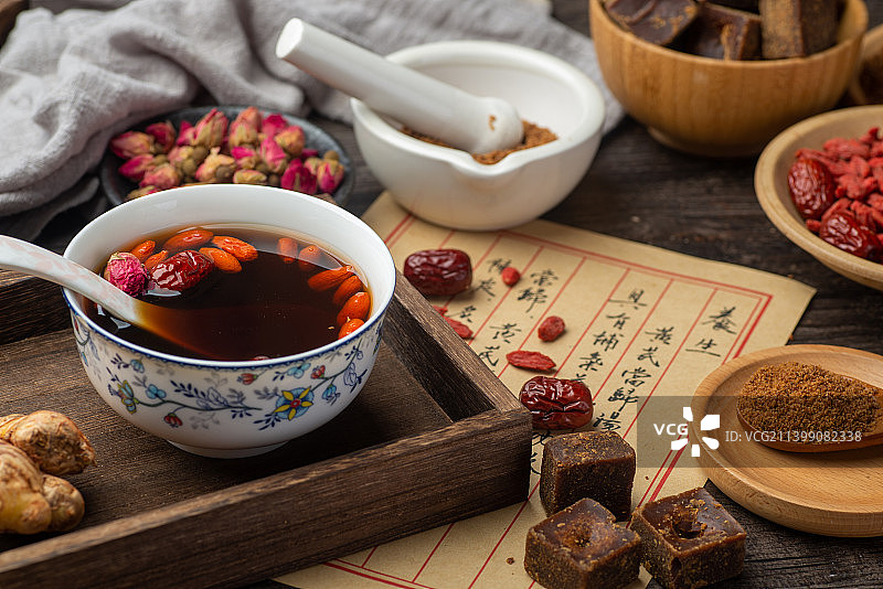 红糖姜枣茶图片素材