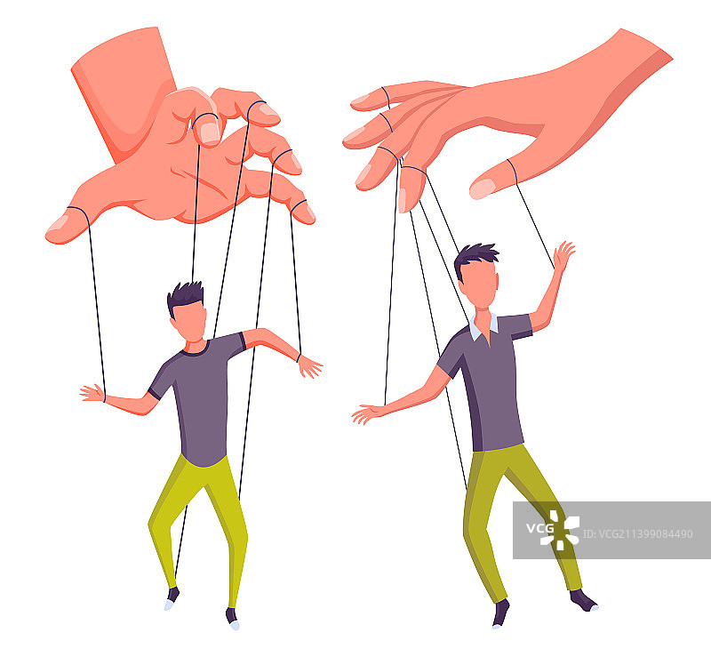 木偶操纵者的手图片素材