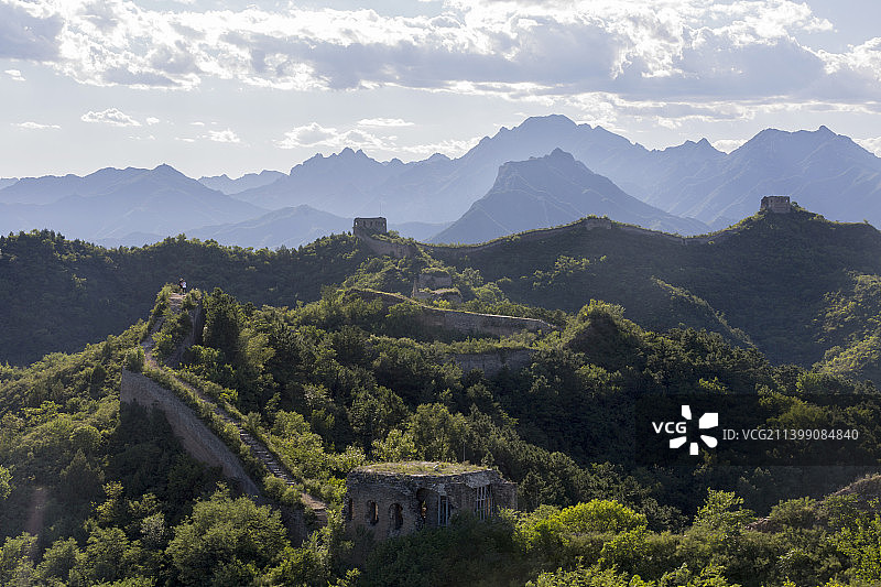 北京密云蟠龙山长城图片素材