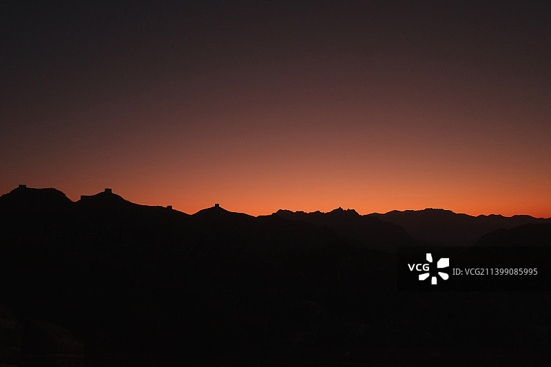 古北水镇夕阳图片素材