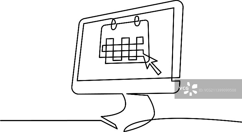 带电子日历的LCD显示器图片素材