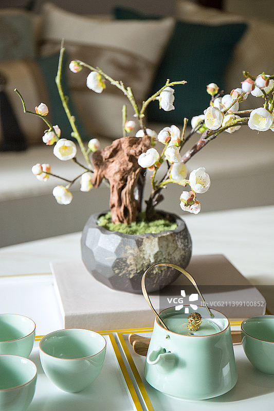 中国风、茶几、茶杯、茶壶、图片素材