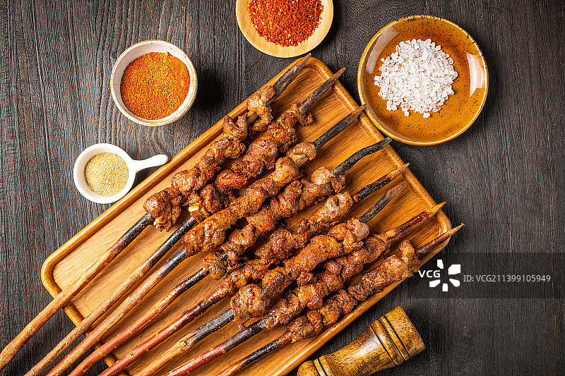 烤羊肉串，红柳烤肉图片素材