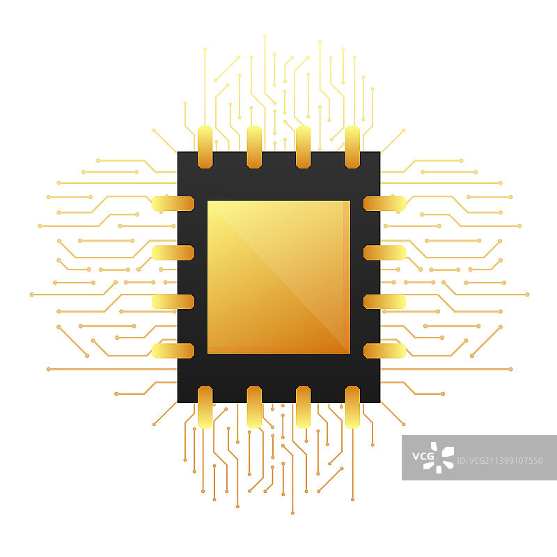 电脑处理器芯片CPU微处理器图片素材