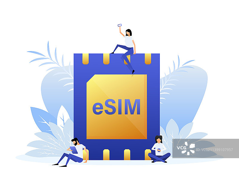 数字e-sim芯片主板图片素材