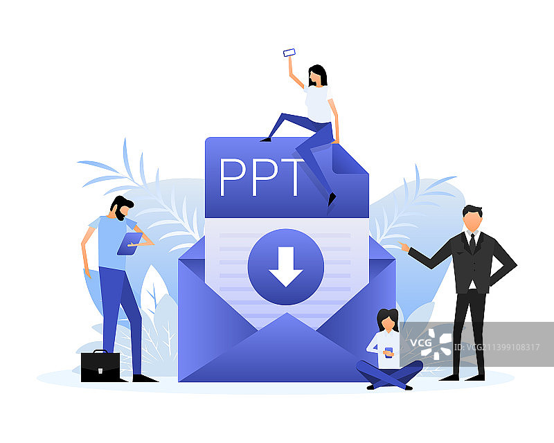 含PPT人物群体的PPT文件下载图片素材